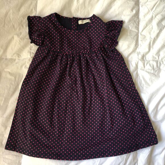 Adorable Essentials Dress Blue Pink Polka Dots Size 4T - Picture 1 of 5